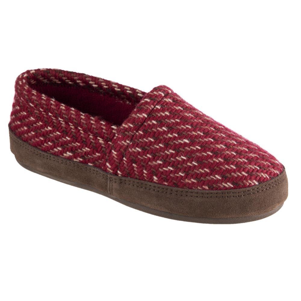 Women’s Textured Moccasins Slipper in Garnet