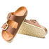 Arizona Big Buckle Classic Footbed Sandal in Cognac Oiled Leather