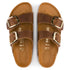 Arizona Big Buckle Classic Footbed Sandal in Cognac Oiled Leather