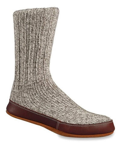 Men's and Women's Original Slipper Sock with Cloud Cushion® Comfort in Grey Twist Cotton