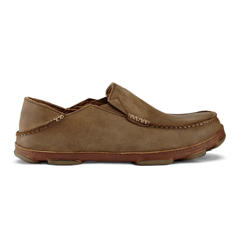 Moloa Men's Leather Slide-On Shoe in Ray and Toffee