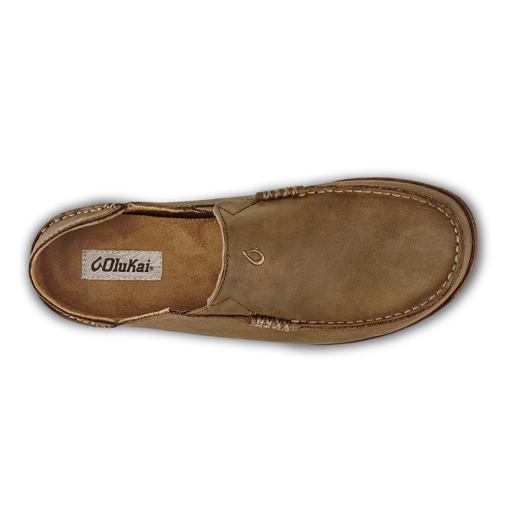 Moloa Men's Leather Slide-On Shoe in Ray and Toffee