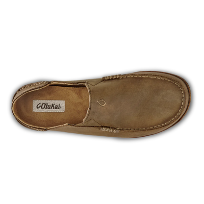 Moloa Men's Leather Slide-On Shoe in Ray and Toffee