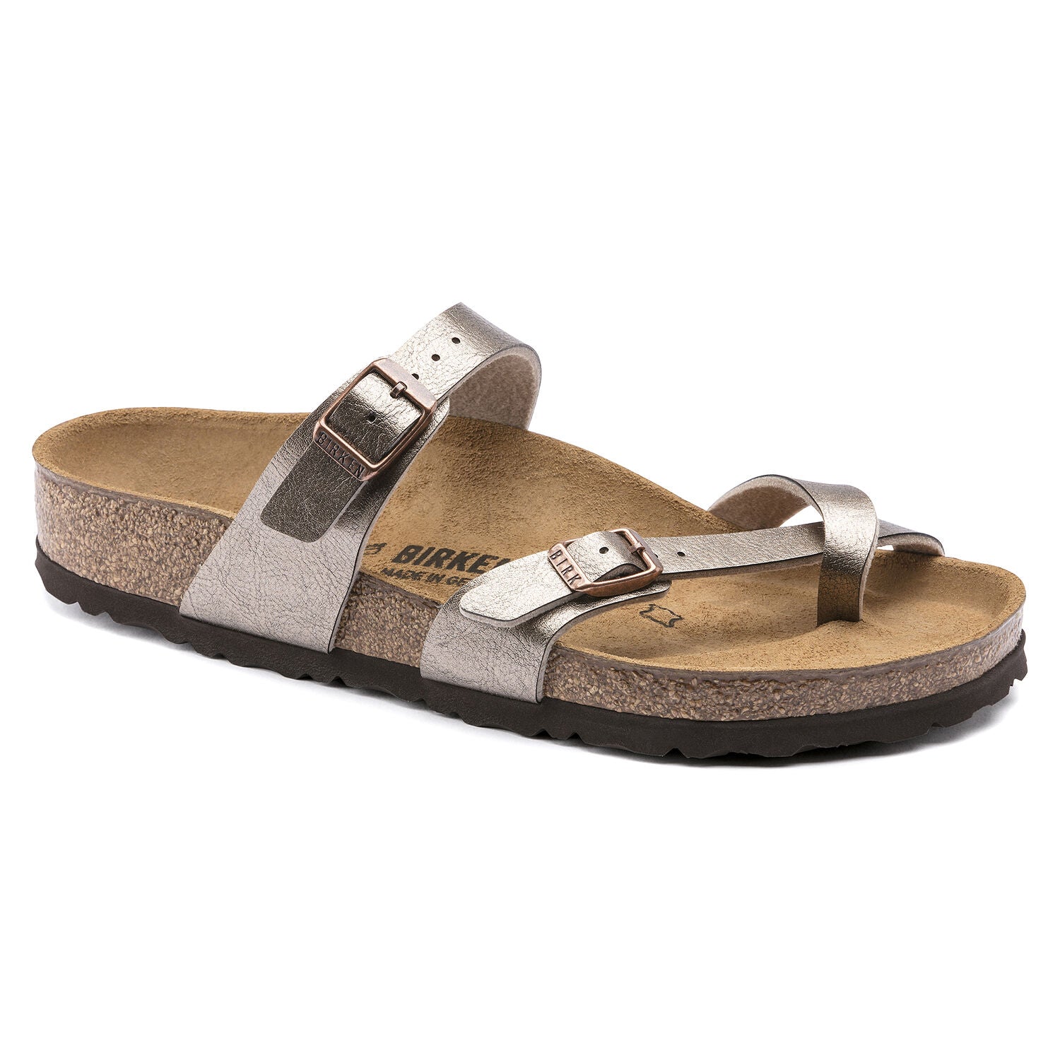 Mayari Birko-Flor Strappy Sandal in Taupe