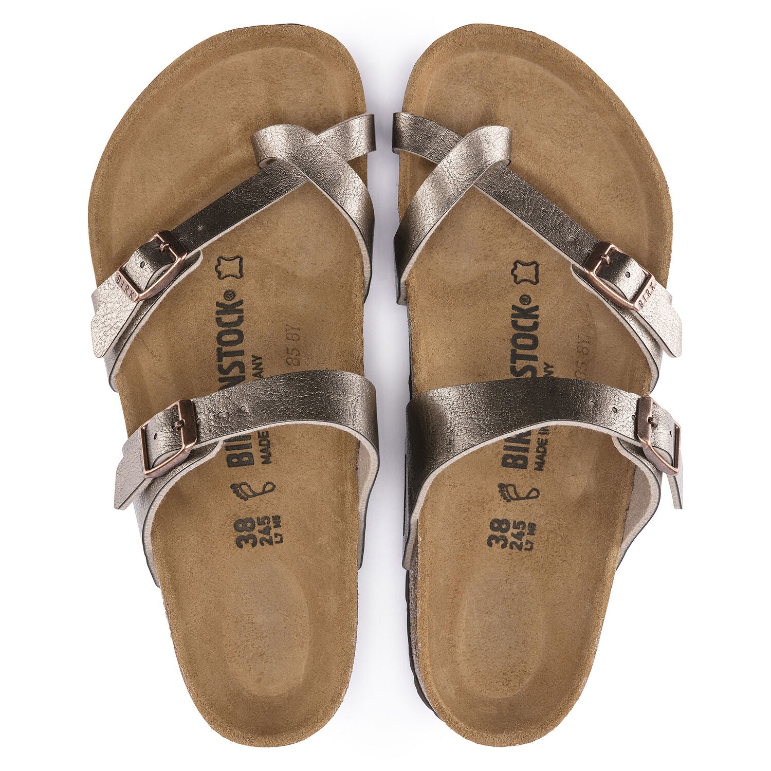 Mayari Birko-Flor Strappy Sandal in Taupe