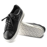 Bend Leather Panel Sneaker in Black