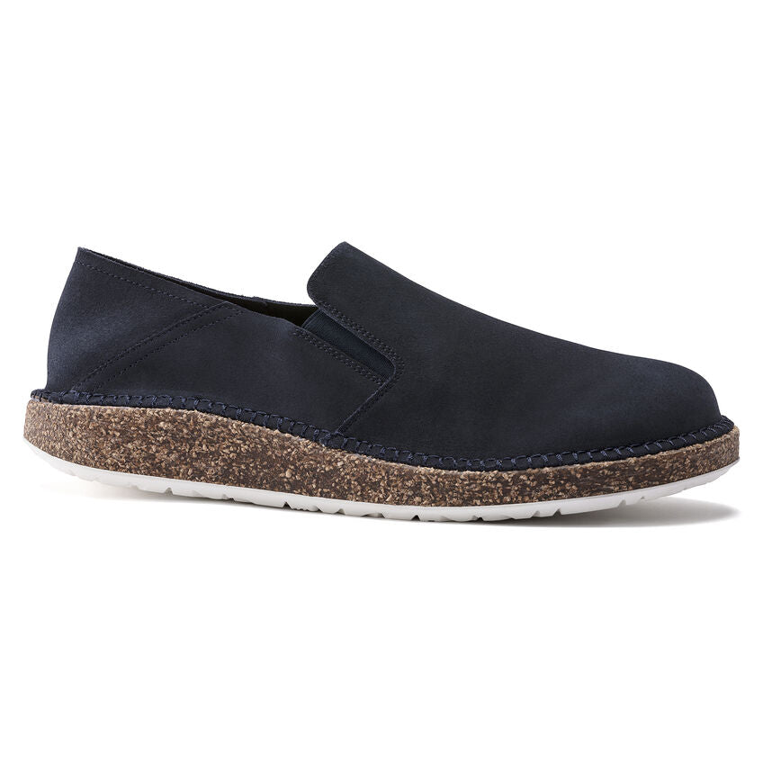 Callan Suede Leather Slip On in Navy