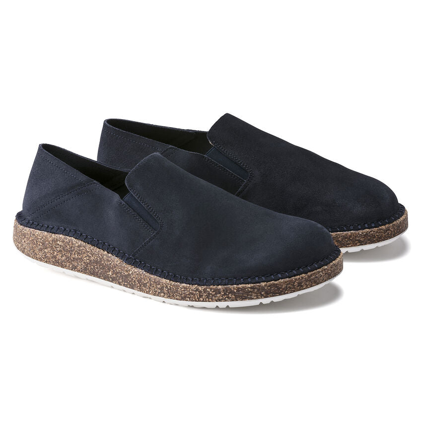 Callan Suede Leather Slip On in Navy