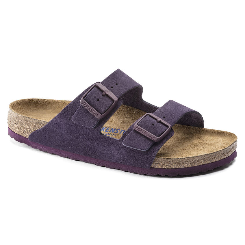 Arizona Soft Footbed Sandal in Wine Suede