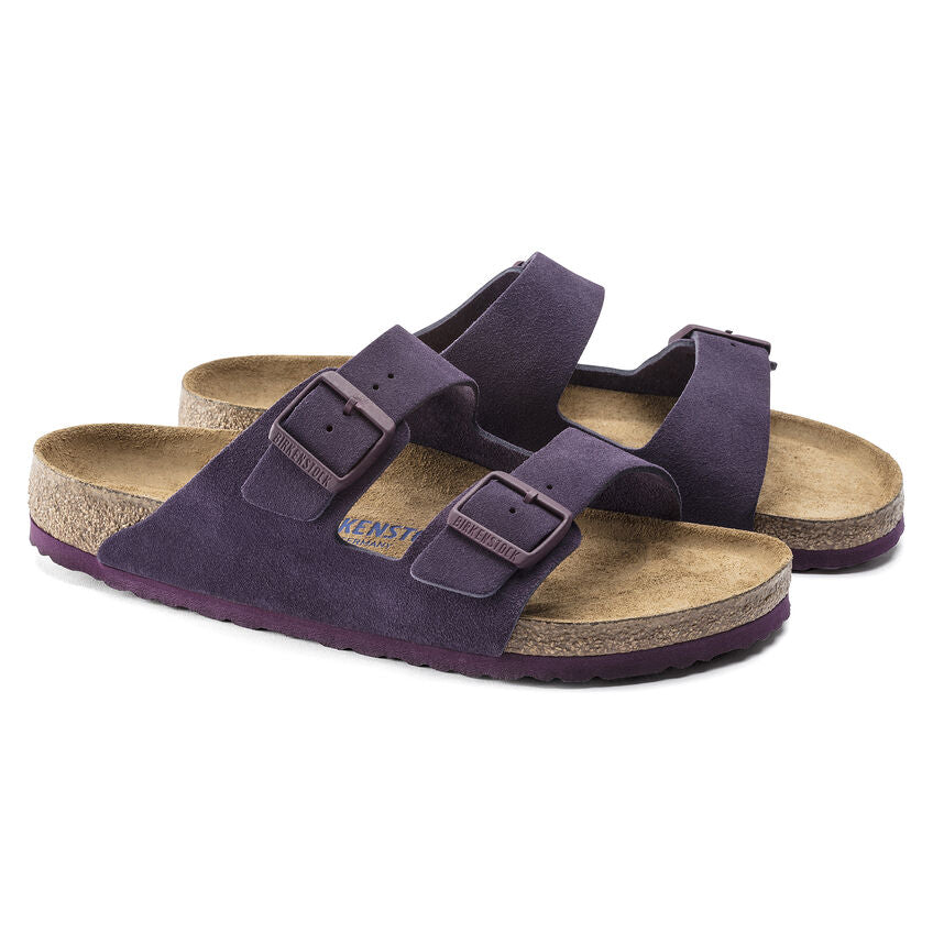 Arizona Soft Footbed Sandal in Wine Suede