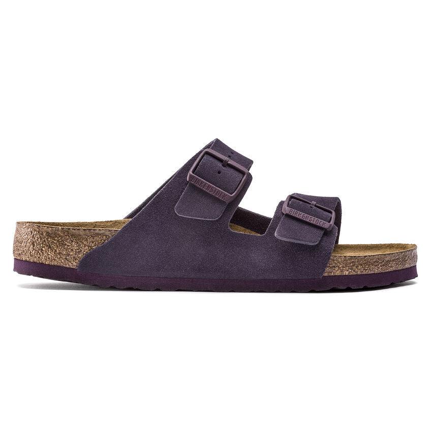 Arizona Soft Footbed Sandal in Wine Suede