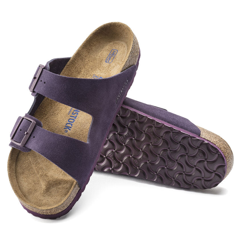 Arizona Soft Footbed Sandal in Wine Suede