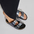 Arizona Vegan Textile Sandal in Iridescent Black CLOSEOUTS