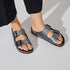 Arizona Vegan Textile Sandal in Iridescent Black CLOSEOUTS