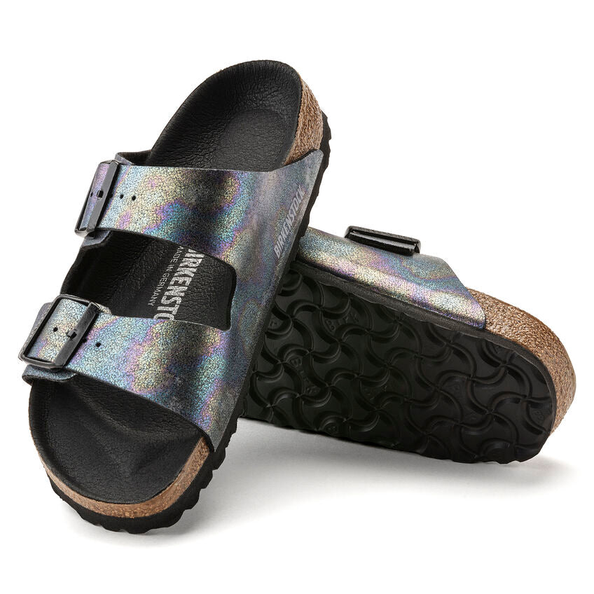 Arizona Vegan Textile Sandal in Iridescent Black CLOSEOUTS