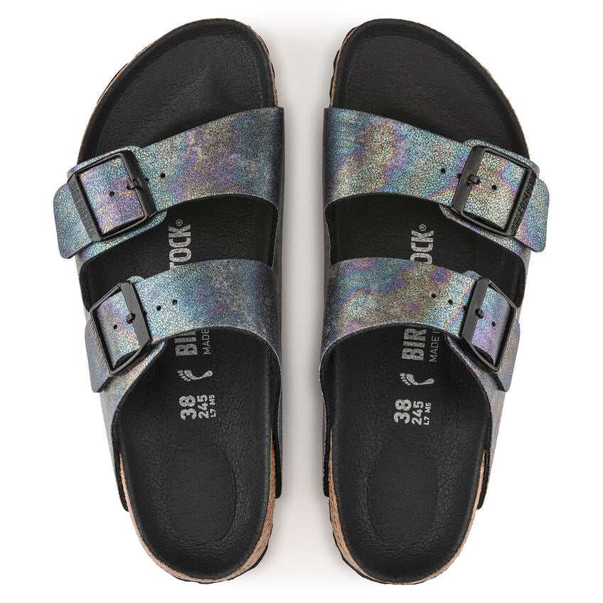 Arizona Vegan Textile Sandal in Iridescent Black CLOSEOUTS