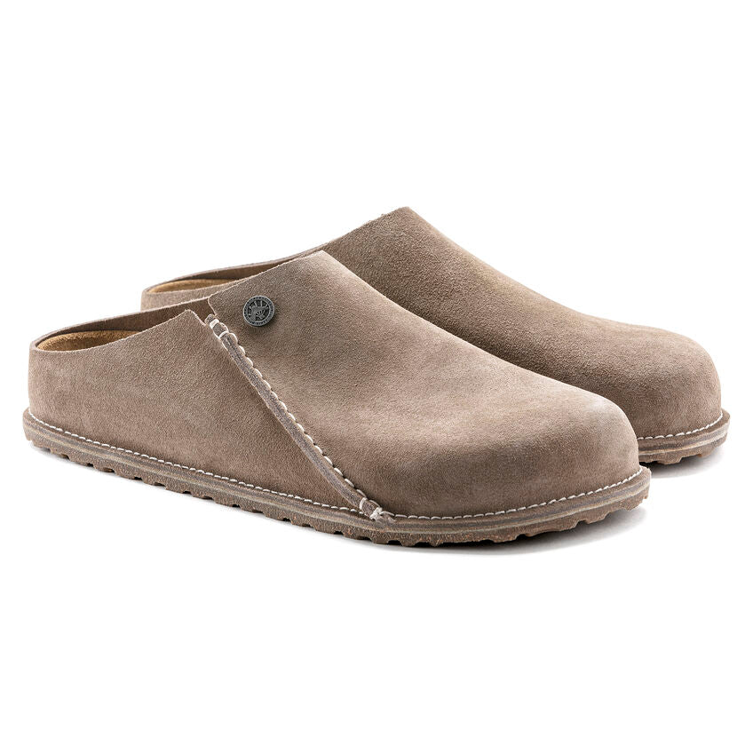 Zermatt Suede Mule Slipper in Gray Taupe CLOSEOUTS