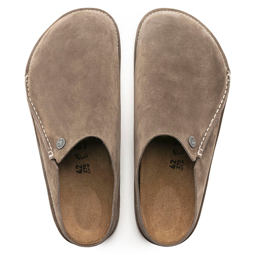 Zermatt Suede Mule Slipper in Gray Taupe CLOSEOUTS