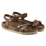 Kumba Strappy Sandal in Cognac Oiled