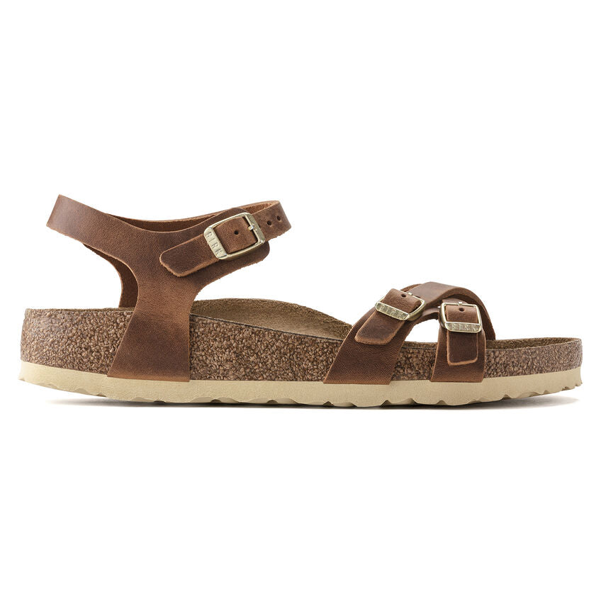 Kumba Strappy Sandal in Cognac Oiled