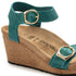 Soley Wedge Sandal in Lake Green