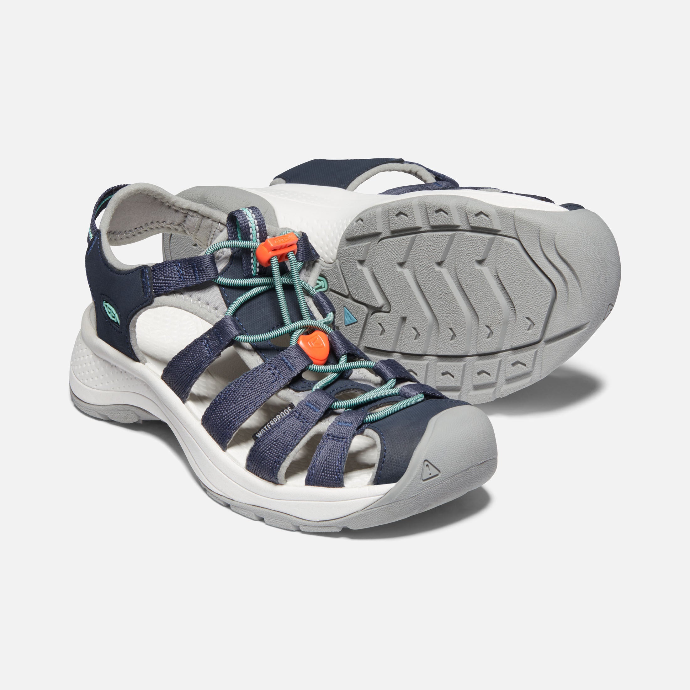 Astoria West Fisherwoman Sandal in Navy/Beveled Glass CLOSEOUTS