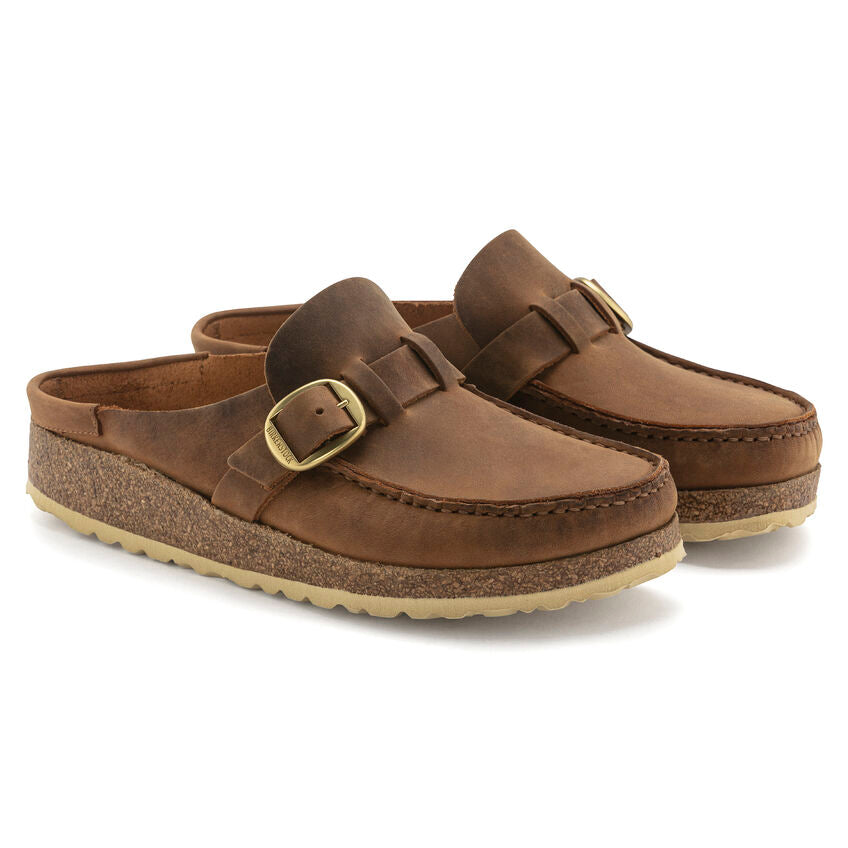 Buckley Unlined Moc-Toe Clog in Cognac