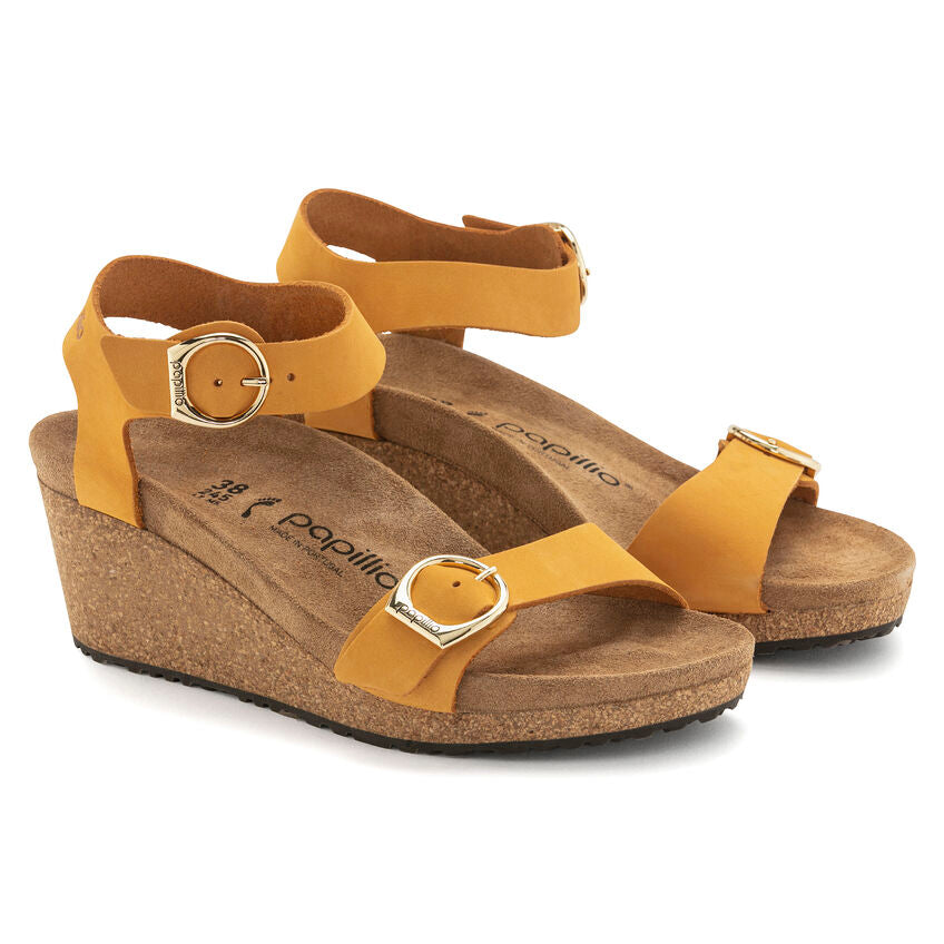 Soley Wedge Sandal in Apricot