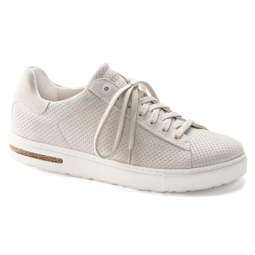 Bend Low Embossed Suede Panel Sneaker in Antique White CLOSEOUTS