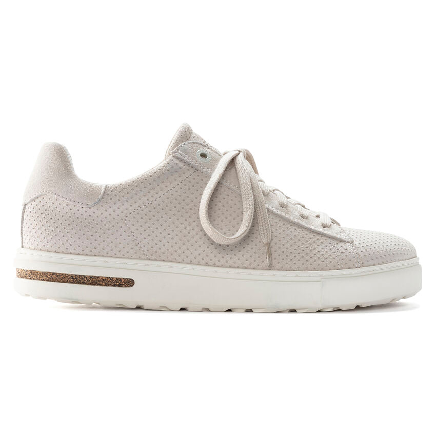 Bend Low Embossed Suede Panel Sneaker in Antique White CLOSEOUTS