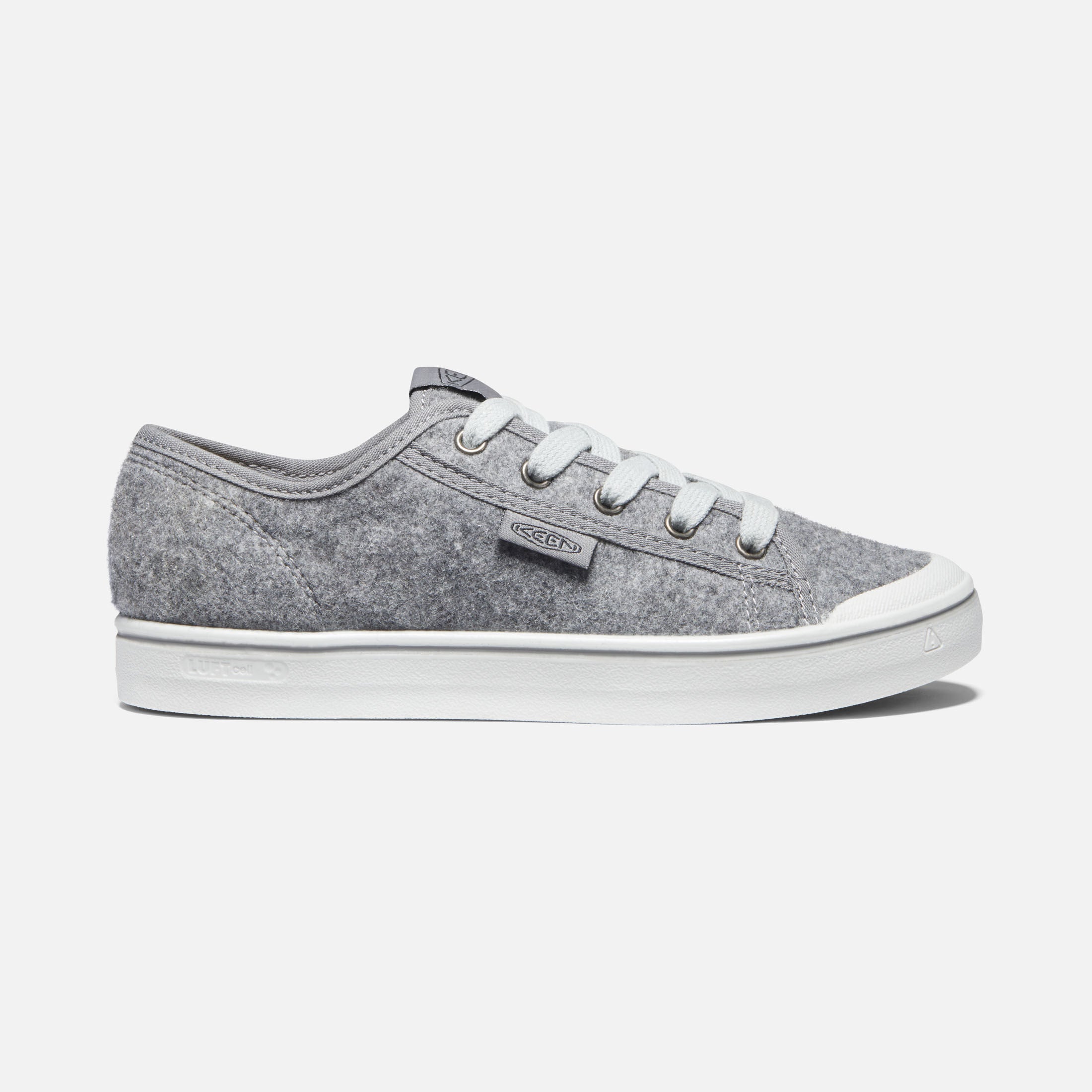 Elsa Sustainable Felt Retro Sneaker in Grey CLOSEOUTS