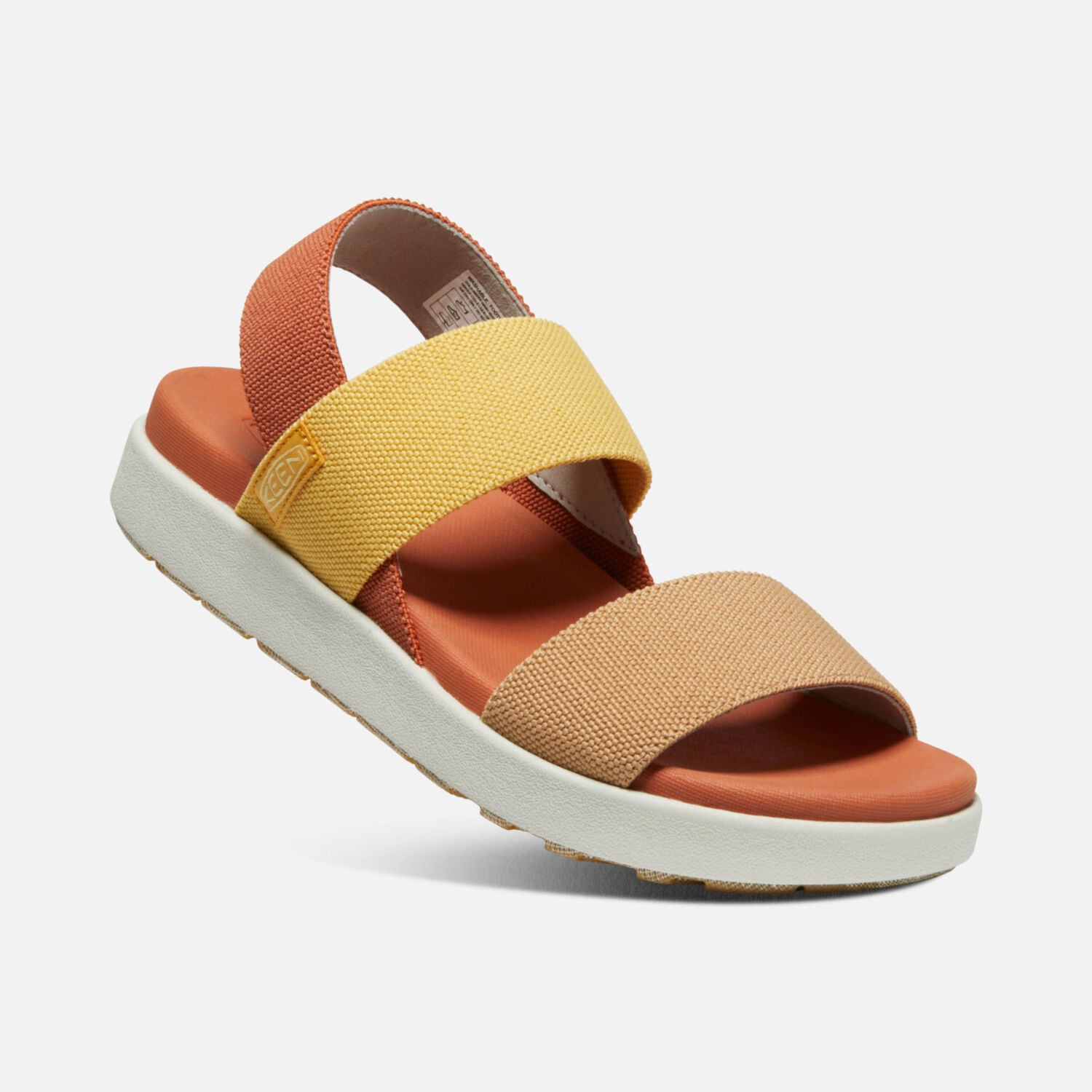 Elle Backstrap Sandal in Fossil Orange/Silver Birch