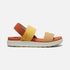 Elle Backstrap Sandal in Fossil Orange/Silver Birch