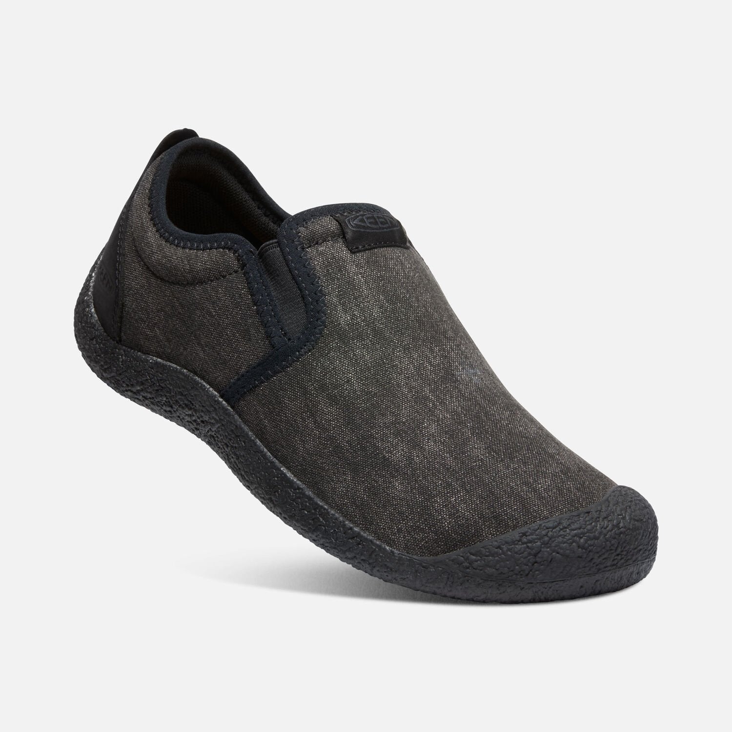 Men's Howser Canvas Slip-on in Black/Black COSEOUTS