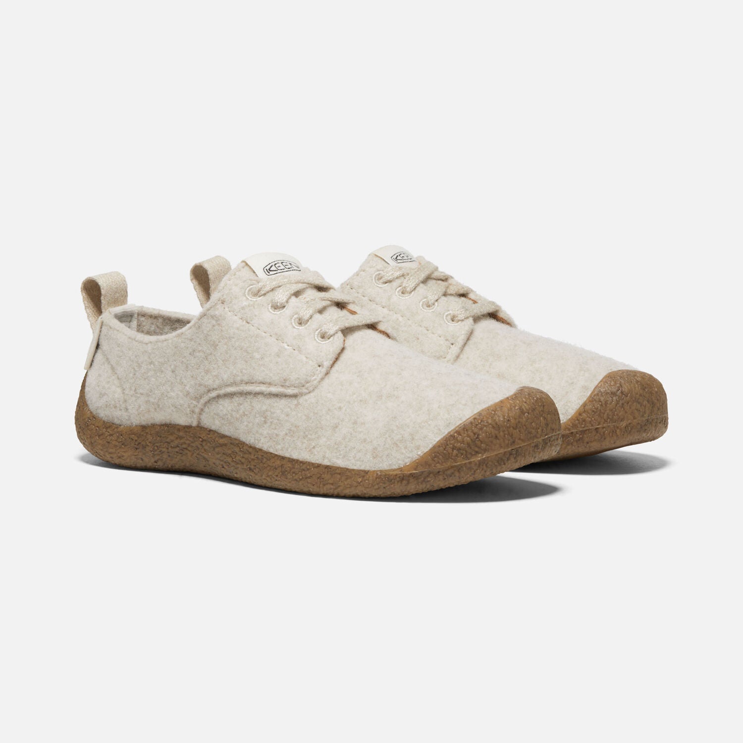 Women's Mosey Derby Leather Sneaker in Natural Felt/Birch CLOSEOUTS