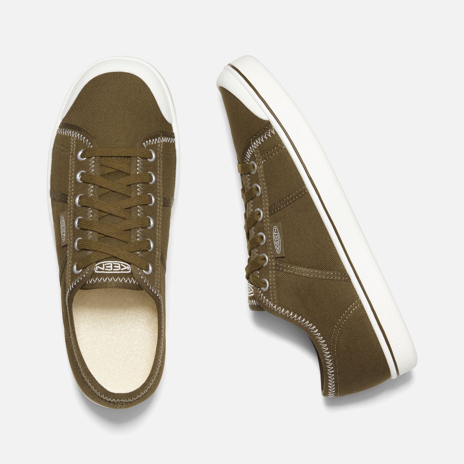 Men's Eldon Canvas Sneaker in Dark Olive CLOSEOUTS