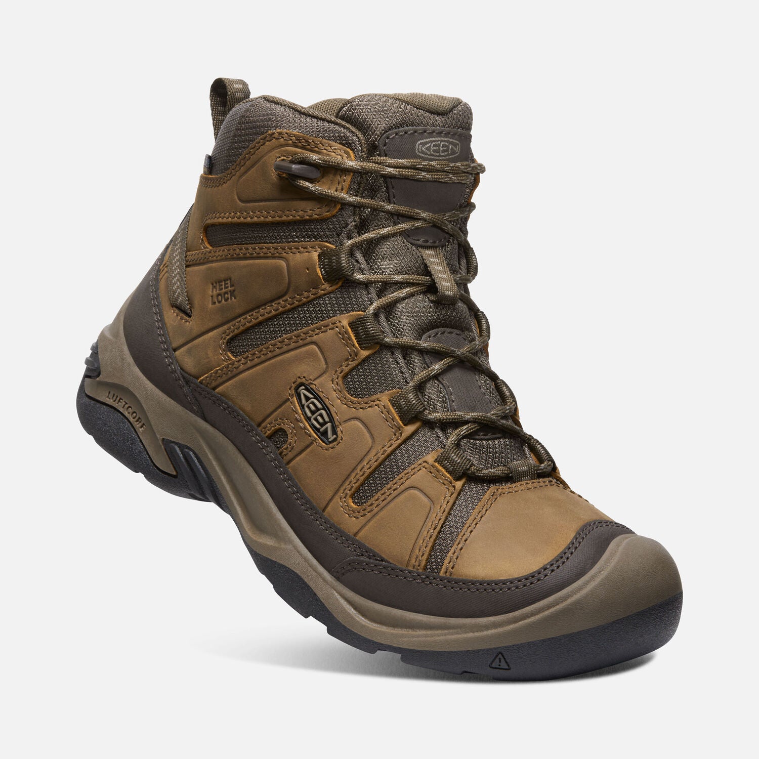 Men's Circadia Mid Waterproof WIDE Boot in Bison/Brindle CLOSEOUTS