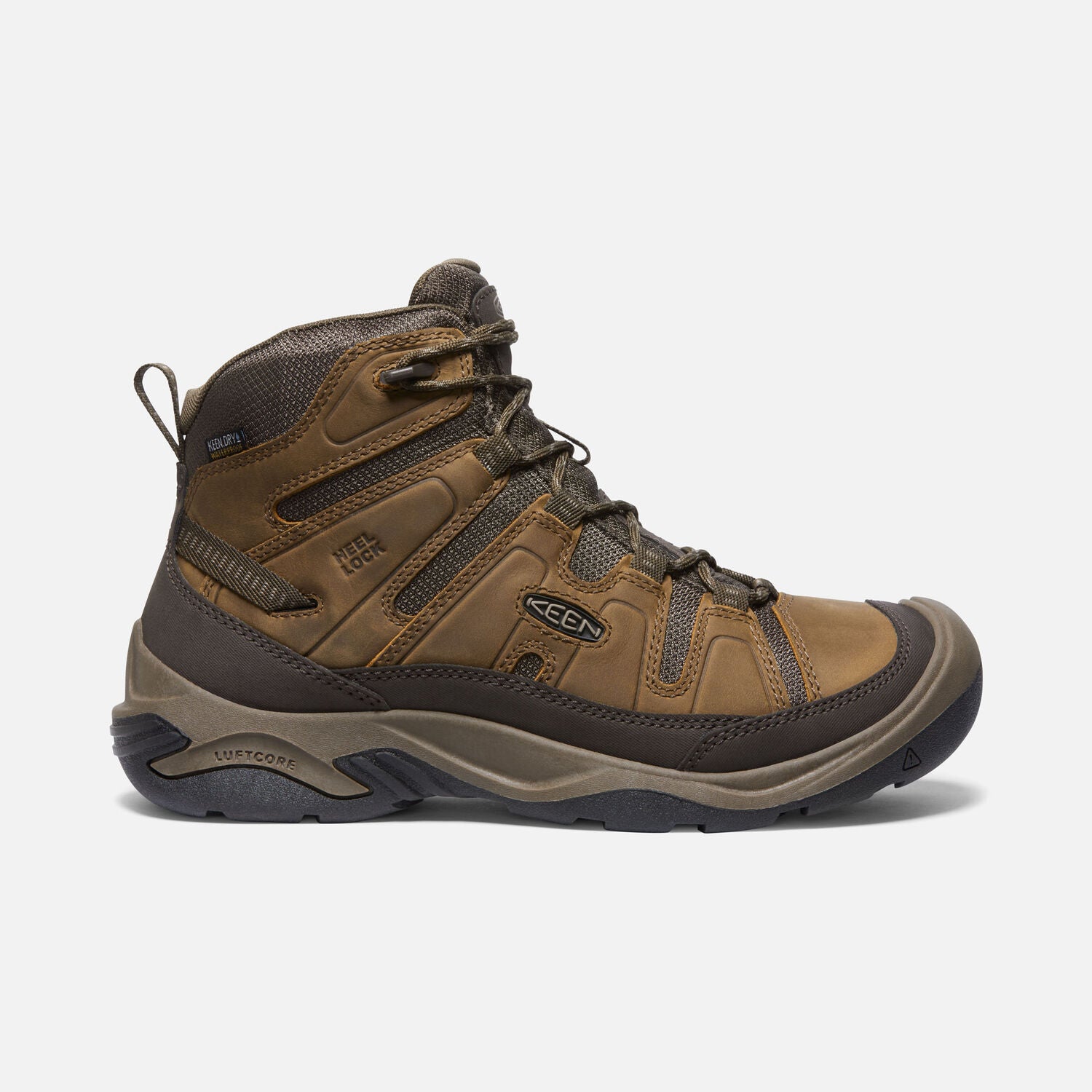 Men's Circadia Mid Waterproof WIDE Boot in Bison/Brindle CLOSEOUTS