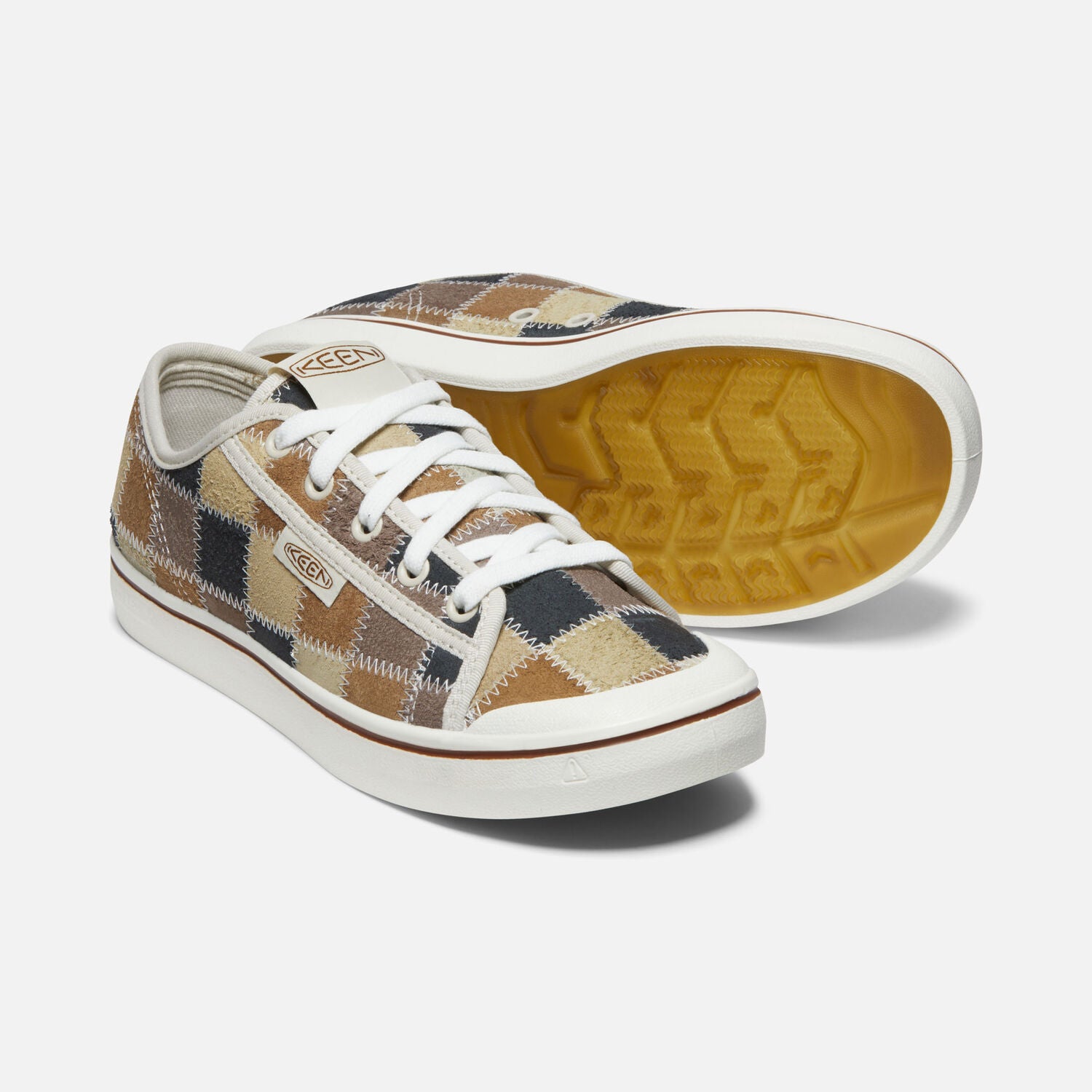 Elsa Harvest Leather Sneaker in Patchwork CLOSEOUTS