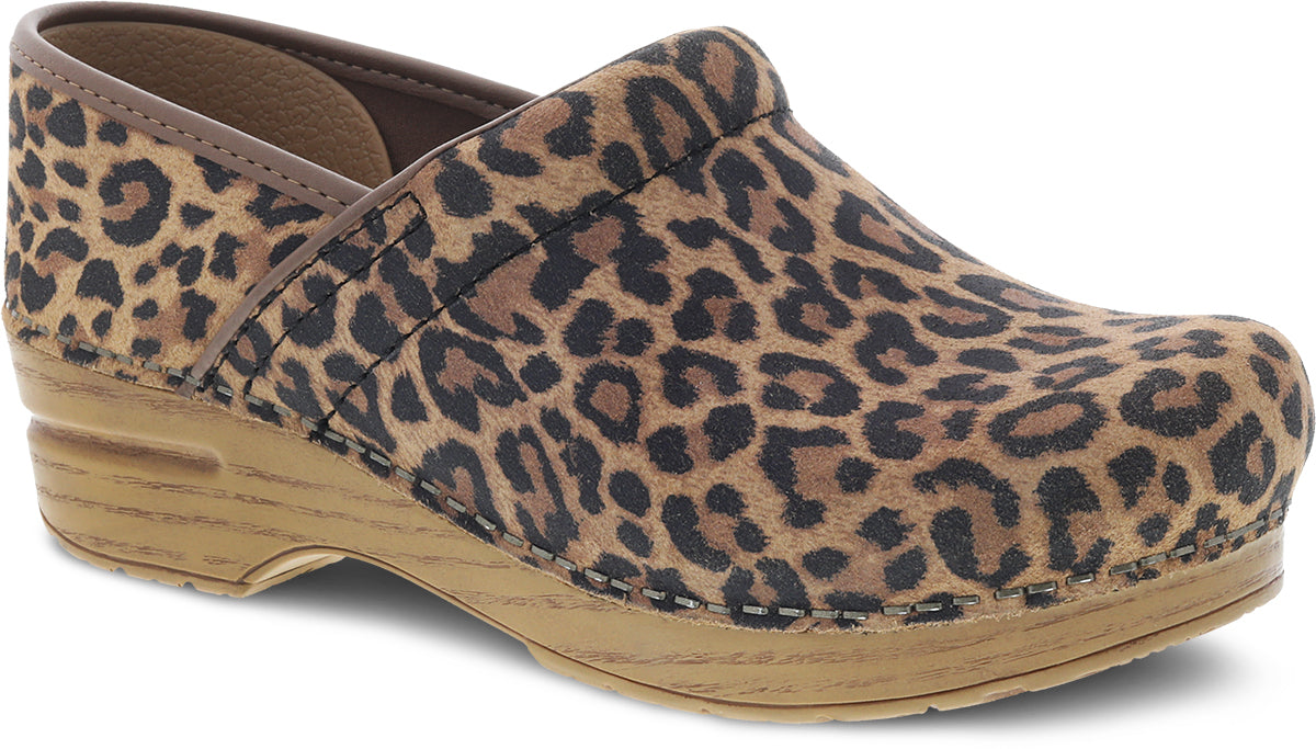 The Professional Clog in Leopard Suede