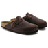 Boston Buckle Soft Footbed Mule in Habana Oiled Leather