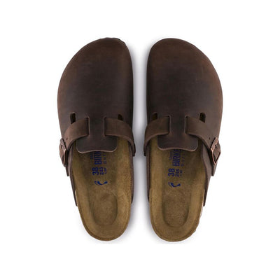 Boston Buckle Soft Footbed Mule in Habana Oiled Leather
