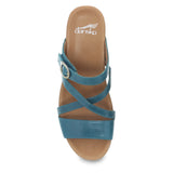 Ana Strappy Slide Wedge in Teal CLOSEOUTS
