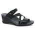 Ana Strappy Slide Wedge in Black