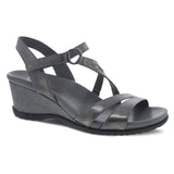 Addyson Strappy Dress Wedge in Pewter