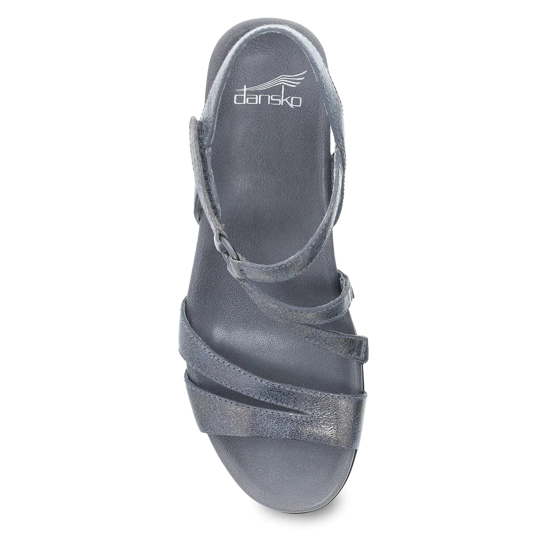 Addyson Strappy Dress Wedge in Pewter CLOSEOUTS