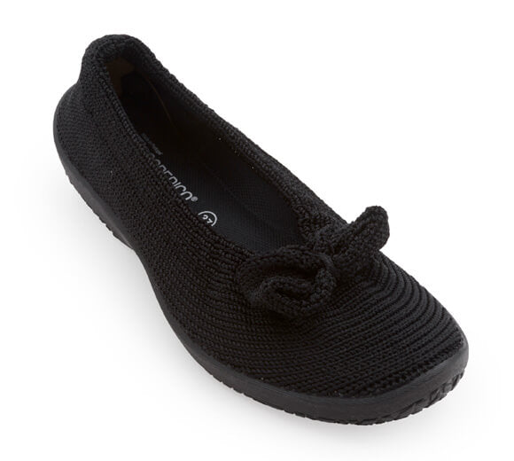 Lyla Sport Bow Flat in Black CLOSEOUTS