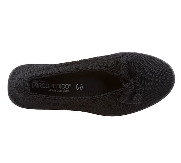 Lyla Sport Bow Flat in Black CLOSEOUTS