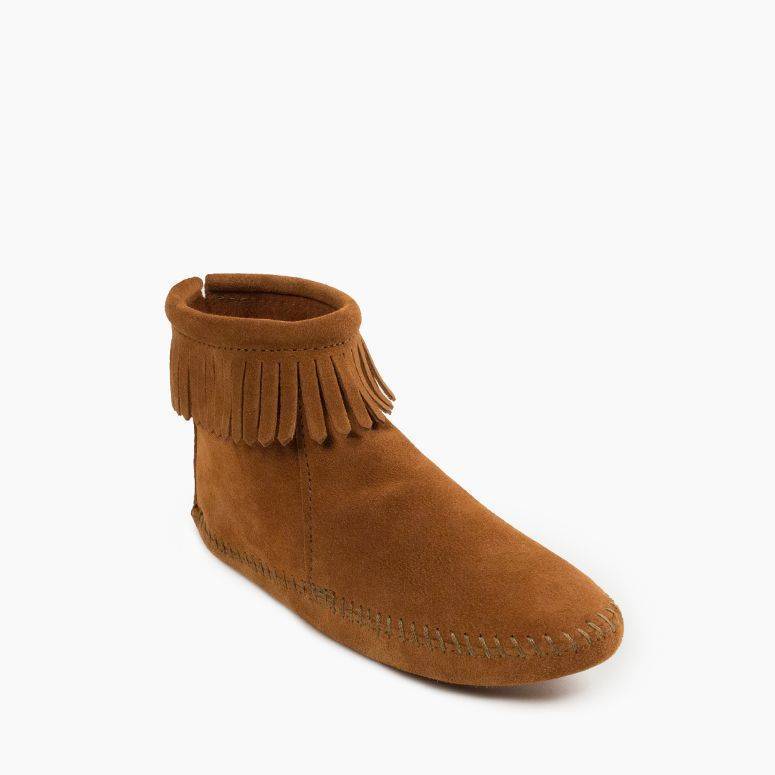 Back Zip Softsole Boot in Brown