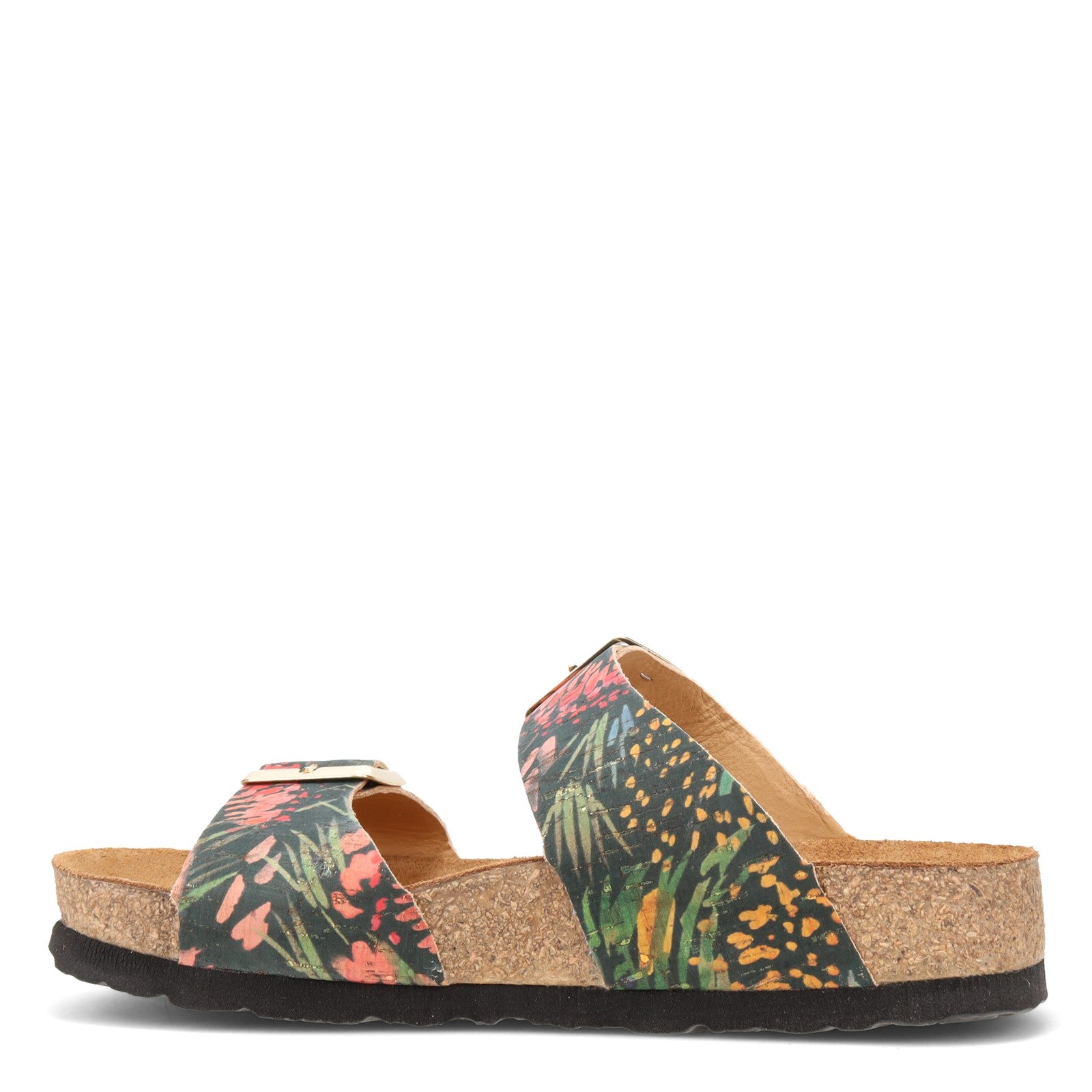 Two Strap Sandal "Andrea" in Black Multi CLOSEOUTS